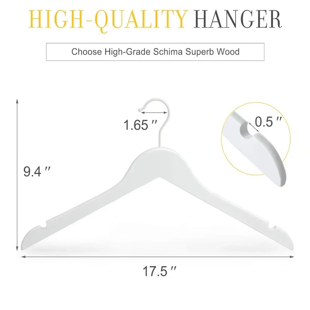 White Wooden Clothes Hangers